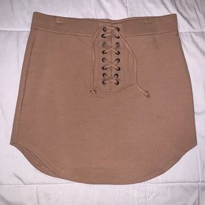 Forever 21 brown tie skirt